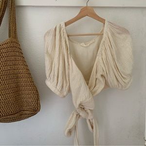 Jen’s Pirate Booty Gauze Wrap Top M